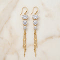 Gold CZ Cascade Tassel Drop